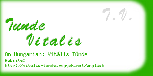 tunde vitalis business card
