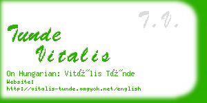 tunde vitalis business card